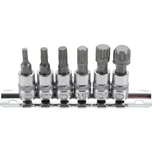 JUEGO DE 6 PIEZAS DE DADOS CON PUNTA 1/4"  XZN, M4 - M12