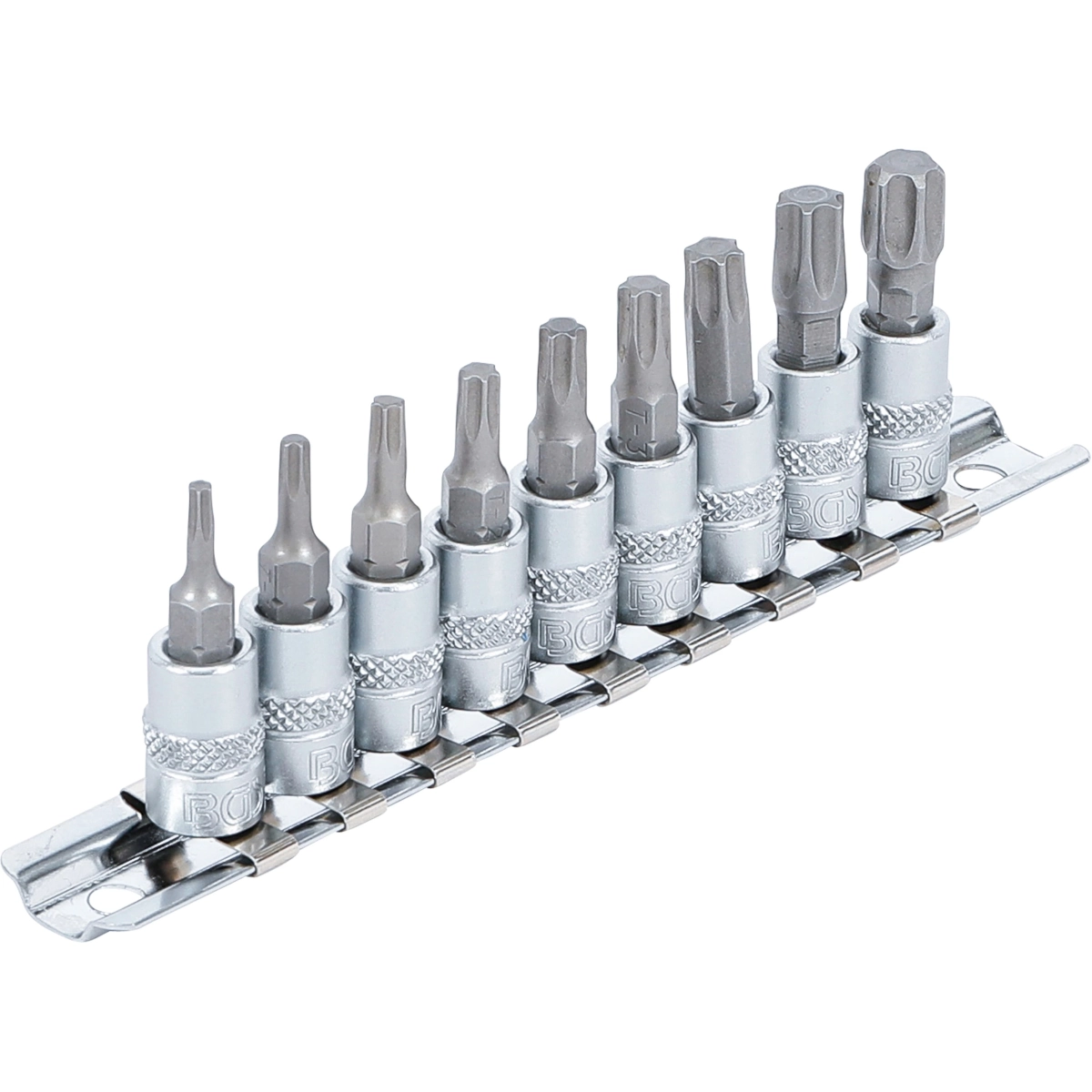 JUEGO DE 9 PIEZAS DE DADOS CON PUNTA 1/4" T-STAR (TORX) - Imagen 2
