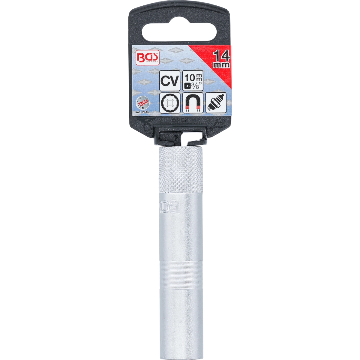 DADO PARA BUJÍAS 14 MM CON 12 PUNTAS 3/8" LONGITUD 90 MM - Imagen 3
