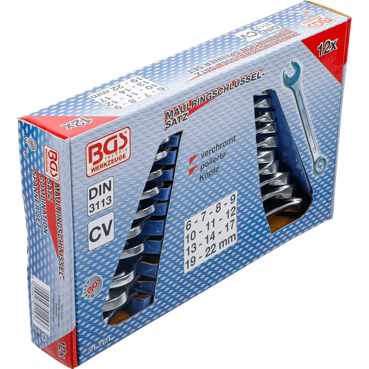 JUEGO 12 PIEZAS DE LLAVES COMBINADAS SEG·N NORMAS DIN 3113 6-22 MM - Imagen 4