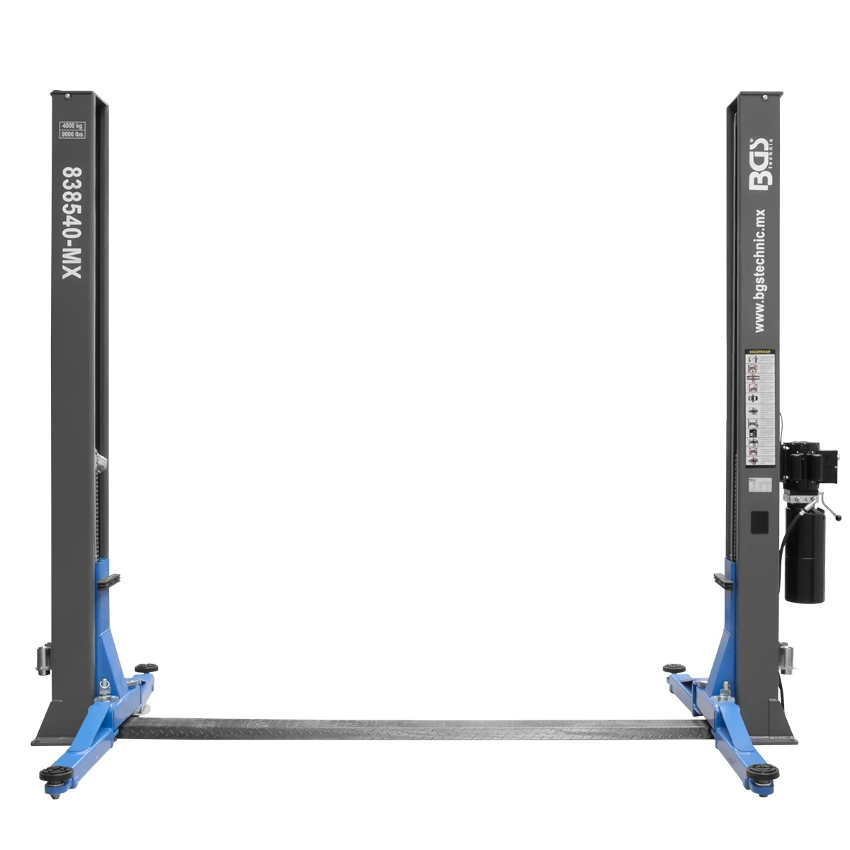 ELEVADOR DE 2 POSTES ALTURA LIBRE | CAPACIDAD / 9000 LB / 4082 KG