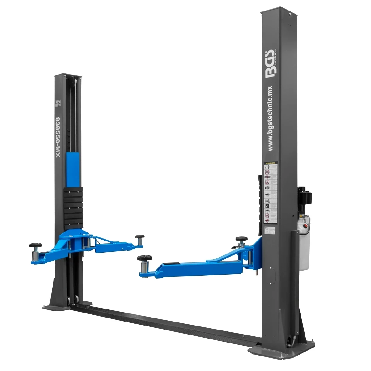 ELEVADOR DE 2 POSTES ALTURA LIBRE | CAPACIDAD / 5,000 KG / 11,000 LB